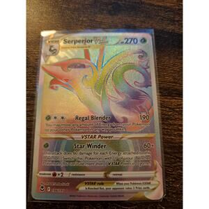 Serperior VSTAR 196/195 Pokémon Sword & Shield Silver Tempest 2022 Holo NM